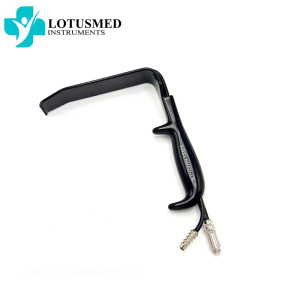 Tebbets Fiber Optic Retractor With Suction Full Black Tebbets Fiber Optic Retractor With Suction Full Black