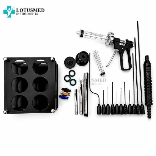 Liposuction Fat Grafting Cannulas SET Full Black Plasma Titanium Coated 