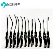 Endoforehead Dissector Set of 12 Pieces Full Black 