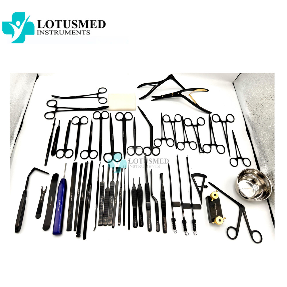 Gubisch Rhinoplasty Instruments Set Full Black Color / Stainless Steel