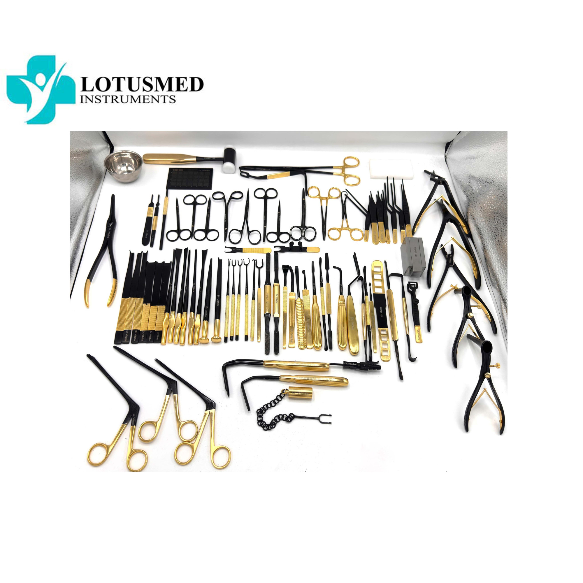 Rhinoplastic Instruments Rhinoplasty instruments Set Gold & Black Plated