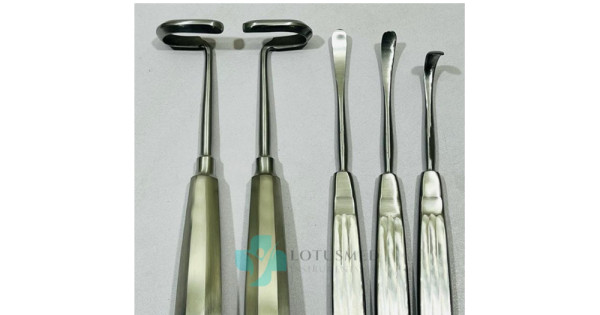 Rhinoplasty Rib Cartilage SET of 5 PCS High Quality / Stainless Steel