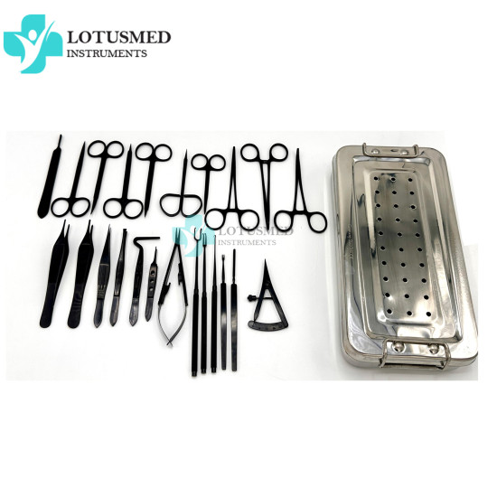 Blepharoplasty Instruments Set Full Black Coated 