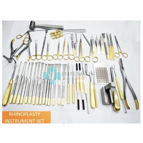 Rhinoplasty / Nosejob Instruments SET Gold Plated