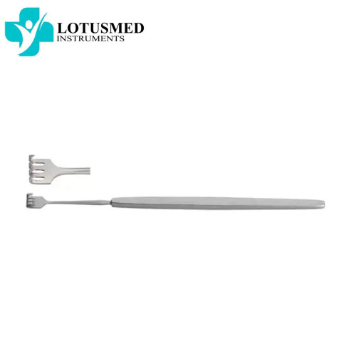 Rollet Retractor 4 Prongs Sharp 14cm